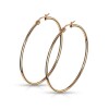 Stainless Steel Round Hoop Earrings 1 Pair Rosegold 55 mm