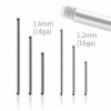 Steel - Barbell - without balls 1,6 mm - 28 mm