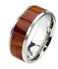 Steel - Finger Ring - Wood Pattern