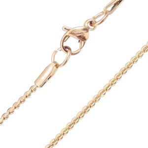 Edelstahl - Halskette - Serpentine Kette Rosegold