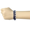 Leather - Bracelet - Multi Strand Blue Micro Fiber