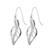 Stainless Steel - Ear ring - Crystal - Leaf