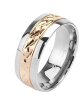 Titan - Finger Ring - Diamant Schnitt in Rose