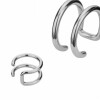 1,0 mm 7 mm 6 mm - Stahl - Clip On Piercing - 2-reihig