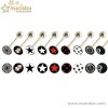 Stahl - Zungenbarbell - 1,6 mm - Big Black Star Design