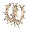 Stahl - Creolen - Filigranes Ornament Rosegold