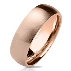 Edelstahl - Finger Ring - Basic Matt Rosegold 53