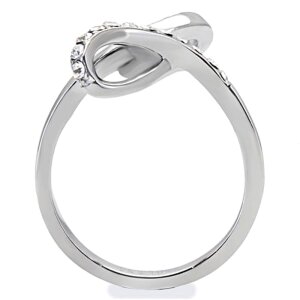 Steel - Finger Ring - Crystal Loop