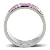 Steel - Finger Ring - Pink with Crystal