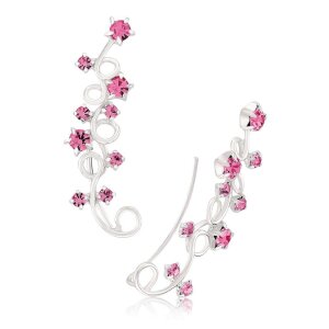 Sterling Silver 925 - Ear Crawler - Blumenranke