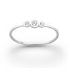 Sterling Silver 925 - Finger Ring - Crystal Trio