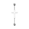 Steel - Industrial Barbell - Cross Silver Steel