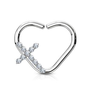 Bendable earring - Daith Piercing - Heart - Cross -...