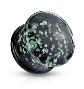 Glass plug - sprinkled - Glow In The Dark 14 mm