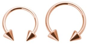 Rosegold Steel - Circular Barbel- cones 1,6mm 8mm 3mm