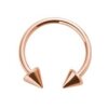 Rosegold Steel - Circular Barbel- cones 1,6mm 8mm 3mm