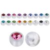 Bioplast - screw ball - transparent with crystal 1,2 mm 3 mm Crystal RC (Rainbow)