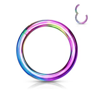 Regenbogen Titan - Segment Clicker 1,0 mm 8 mm