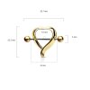 Stahl - Nipple Shield - Herz - Gold