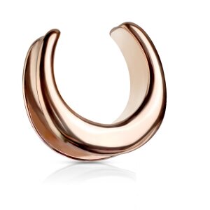 Steel - Plain Saddle Spreader Ear Plugs 10 mm  rosegold