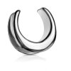 Steel - Plain Saddle Spreader Ear Plugs 16 mm silver