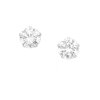 Silver - Ear stud - with round zirconia stone - 925 sterling silver