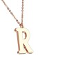 Stainless steel rose - necklace - letters