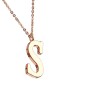 Stainless steel rose - necklace - letters