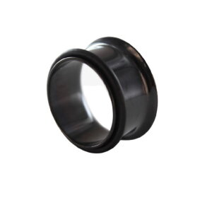 Stahl - Tunnel - Gummi - Single Flare- BC black chrome 12 mm