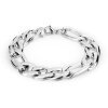 Stainless steel - bracelet - curb chain flat