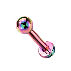 Titan - Labret - Coloriert 1,2 x 6 mm Regenbogen