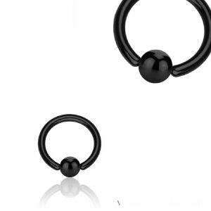 Black Steel - BCR ball closure ring 0,8 mm - 6 mm - 3 mm