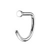 Titan - Nose ring with Flat Disc 0,8 x 8 mm Silver