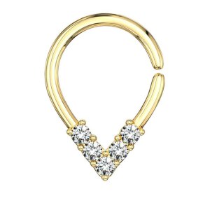 Segment Ring - Pear Shape - Crystal Gold - CC - 1.0mm -...