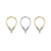 Segment Ring - Pear Shape - Crystal Gold - CC - 1.0mm - Pliable