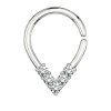 Segment Ring - Pear Shape - Crystal Silver - CC - 1.0mm - Pliable