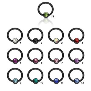 8 mm - 3 mm - RC - Rainbow Colour/ Regenbogen - Black...