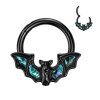 Steel - Segment Clicker - Bat Abalone Black 8 mm