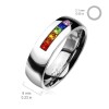 Edelstahl - Finger Ring - Regenbogen 50