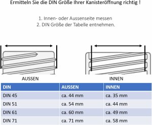 Canister transfer tap 44 mm - DIN 45