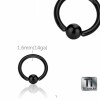 Black Titanium - BCR ball closure ring 1,6 mm - 12 mm - 4 mm