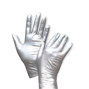 Fancy Silver - Nitril Handschuhe - Unigloves - 100 Stk