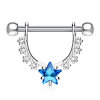 Steel - Nipple Bar - Star - Crystal CC/AQ