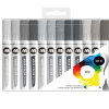 MOLOTOW™ - AQUA Color Brush - 12 er  Grey Set