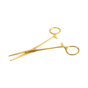 Arterienklemme - gerade - 14 cm - gold