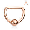 Rosegold Steel - BCR Klemmring - D-Form