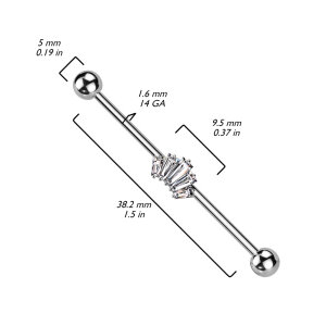 Stahl - Industrial Barbell - Baguette - Krone - CC Kristall