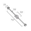 Stahl - Industrial Barbell - Baguette - Crown - CC  Silver Steel