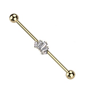 Stahl - Industrial Barbell - Baguette - Crown - CC  Gold...