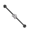 Stahl - Industrial Barbell - Baguette - Krone - CC Kristall Black Steel